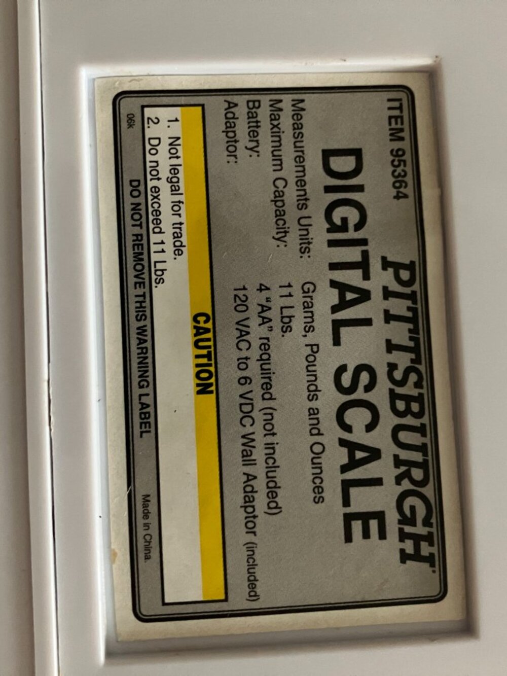 Pittsburg Digital Scale - Picture 6 of 6